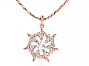 elegant flower pendant 3D Print Model