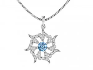 elegant flower pendant 3D Print Model