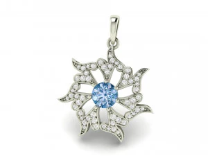 elegant flower pendant 3D Print Model