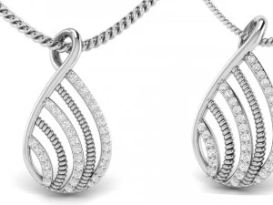 हीरे की रस्सी लटकन 3D प्रिंट मॉडल