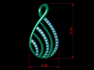 diamond rope pendant Model Cetak 3D