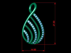 diamond rope pendant 3D Print Model
