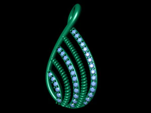 diamond rope pendant 3D Print Model