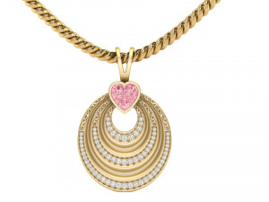 Heart stylish charm filigree pendant 3D Print Model