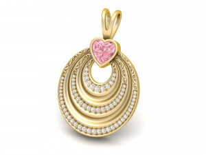 Heart stylish charm filigree pendant 3D Print Model