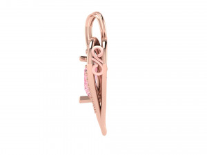 heart solitaire diamond pendant 3D 打印模型