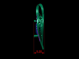 heart solitaire diamond pendant 3D 打印模型