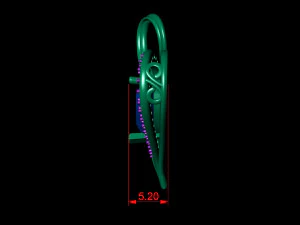 heart solitaire diamond pendant 3D Print Model