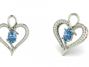 diamond heart pendant 011 Modèles 3D en vedette