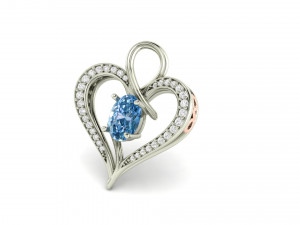 diamond heart pendant 011 Modelo de impresión 3D