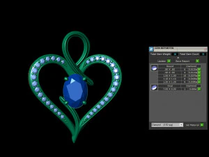 diamond heart pendant 011 3D Print Model