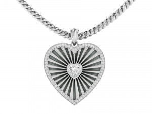 Heart stripe diamond pendant 3D प्रिंट मॉडल