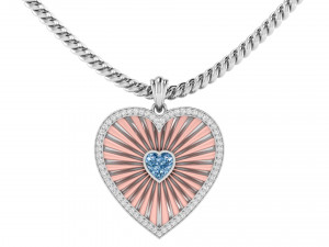 Heart stripe diamond pendant 3D प्रिंट मॉडल
