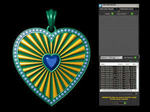 Heart stripe diamond pendant 3D प्रिंट मॉडल