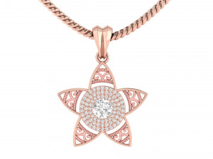 star flower pendant 3D Print Model