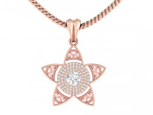 star flower pendant 3D Print Model