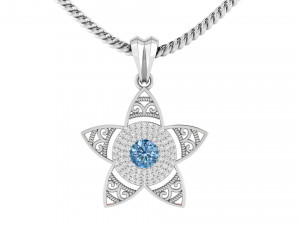 star flower pendant 3D Print Model