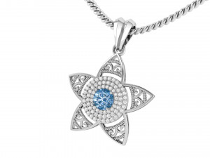 star flower pendant 3D Print Model