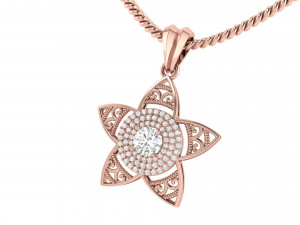 star flower pendant 3D Print Model