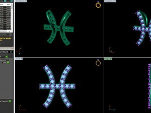 pisces zodiac diamond necklase Modello di stampa 3D