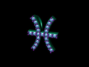 pisces zodiac diamond necklase Modello di stampa 3D