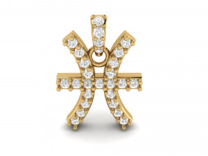 pisces zodiac symbol pendant 3D प्रिंट मॉडल