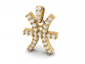 pisces zodiac symbol pendant 3D प्रिंट मॉडल