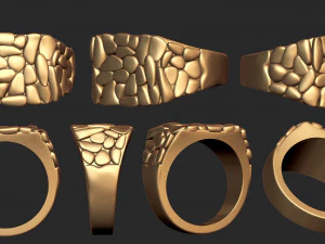 Plain nugget ring 2 3D Print Model