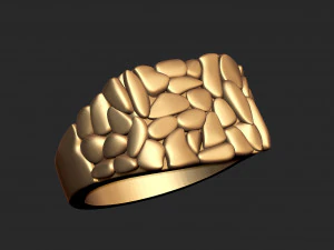 Plain nugget ring 2 3D Print Model