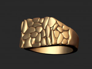 Plain nugget ring 2 3D Print Model
