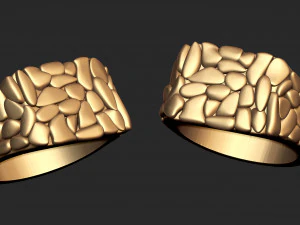 Plain nugget ring 2 3D Print Model