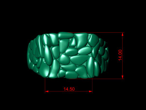 Plain nugget ring 2 Modelo de impresión 3D
