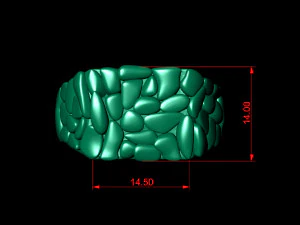 Plain nugget ring 2 3D Print Model