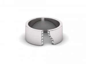 platinum diamond ring bands 3D Print Model