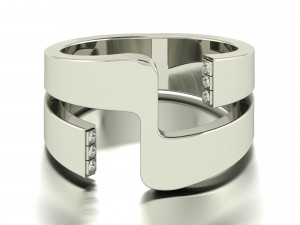 platinum diamond ring bands 002 Modelo de Impressão 3D