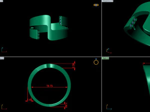 platinum diamond ring bands 002 3D Print Model