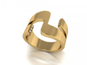 platinum diamond ring bands 002 3D Print Model
