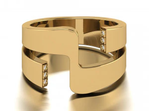 platinum diamond ring bands 002 3D Print Model