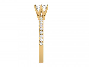 princess diamond engagement ring Modello di stampa 3D