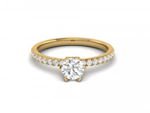 princess diamond engagement ring 3D Print Model