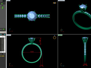 princess diamond engagement ring Modello di stampa 3D