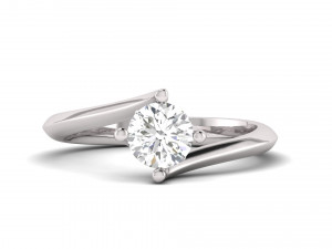 princess diamond engagement ring 002 3D 프린트 모델