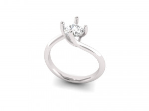 princess diamond engagement ring 002 Modelo de impresión 3D