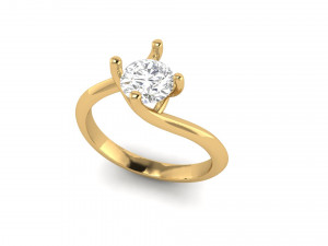princess diamond engagement ring 002 Modelo de impresión 3D