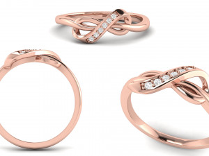 ribbon knot ring 3D प्रिंट मॉडल