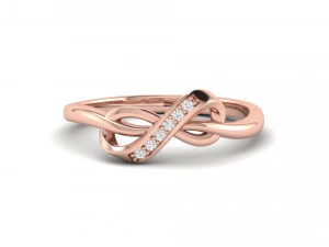 ribbon knot ring 3D Print Model