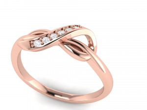 ribbon knot ring Modello di stampa 3D