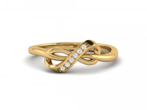 ribbon knot ring 3D Print Model