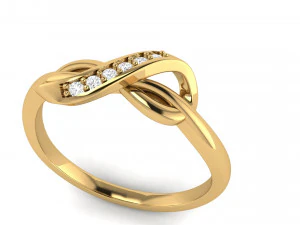 ribbon knot ring 3D Print Model