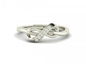ribbon knot ring 3D Print Model